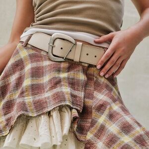 Free People Plaid Skirt